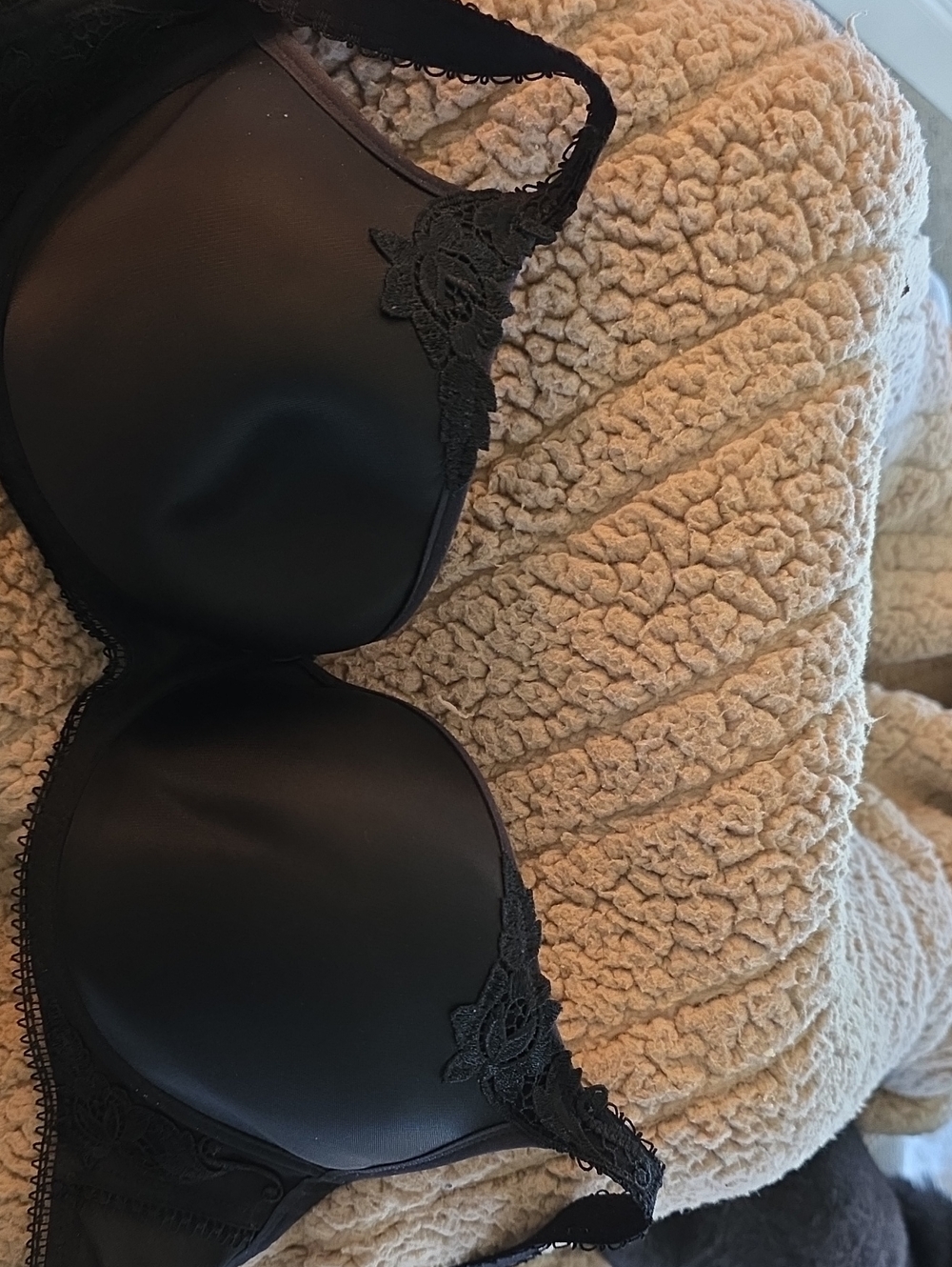 Fantasie Black Lace-Trim T-Shirt Bra - Picture 1 of 2